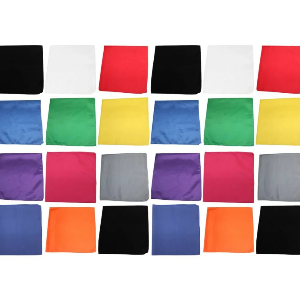 24 Pack Solid Cotton Bandanas Bulk Set for Events, Teams, DIY Projects