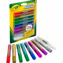 8 Packs: 3 Packs 9 ct. (216 total) Crayola® Bold Washable Glitter Glue with Fiery Flecks™