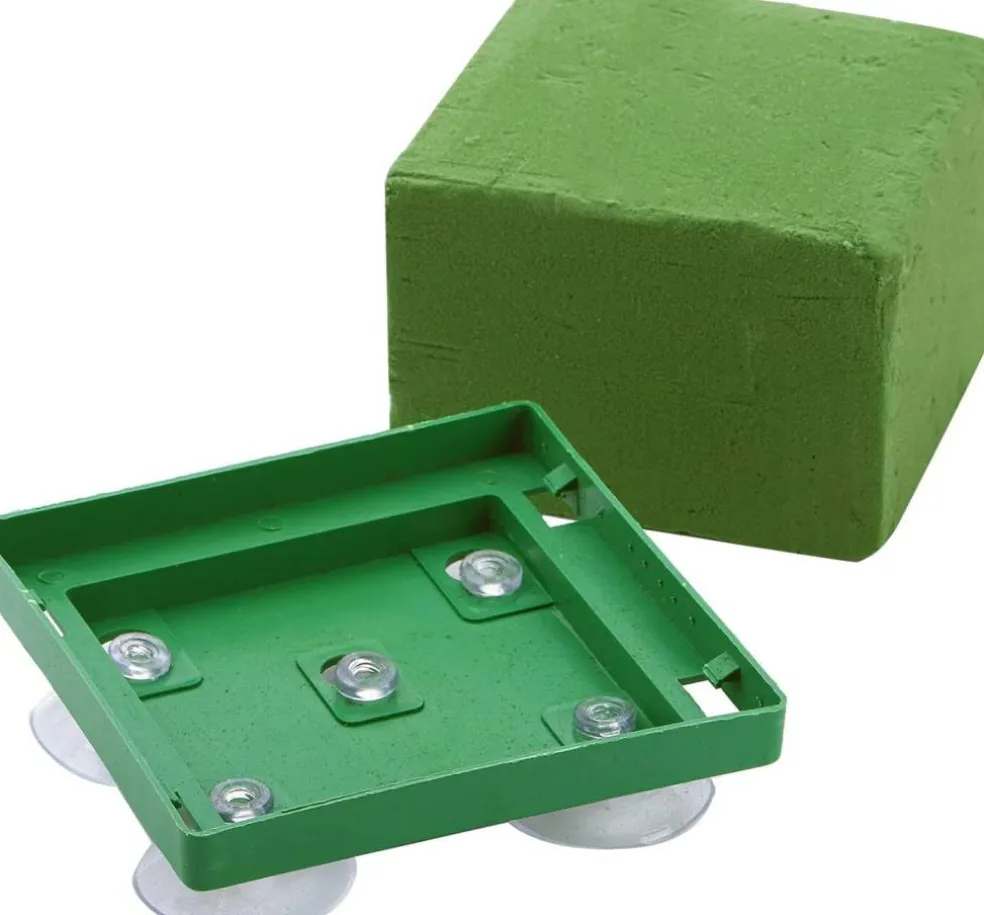 8 Pack Square Floral Foam Cage - Floral Foam Blocks with Suction Cup