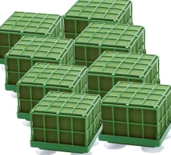 8 Pack Square Floral Foam Cage - Floral Foam Blocks with Suction Cup