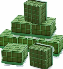 8 Pack Square Floral Foam Cage - Floral Foam Blocks with Suction Cup