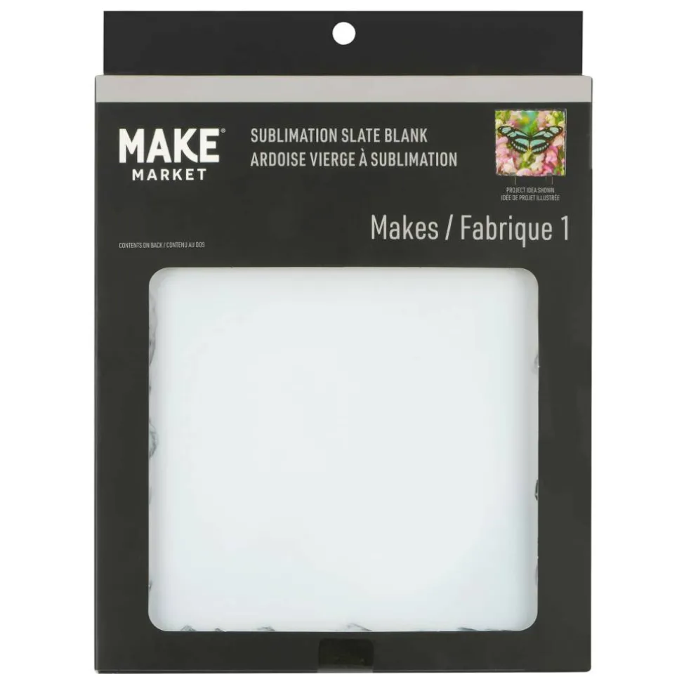 12 Pack: 6" Square Slate Sublimation Blank by Make Market®