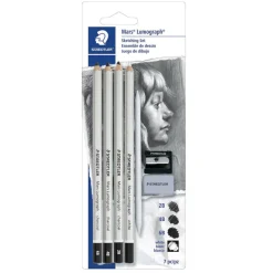 6 Pack: Staedtler® Mars® Lumograph® Charcoal Sketching Set