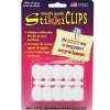 8 Pack: StikkiCLIPS™ White Adhesive Clips, 3 Packs of 30