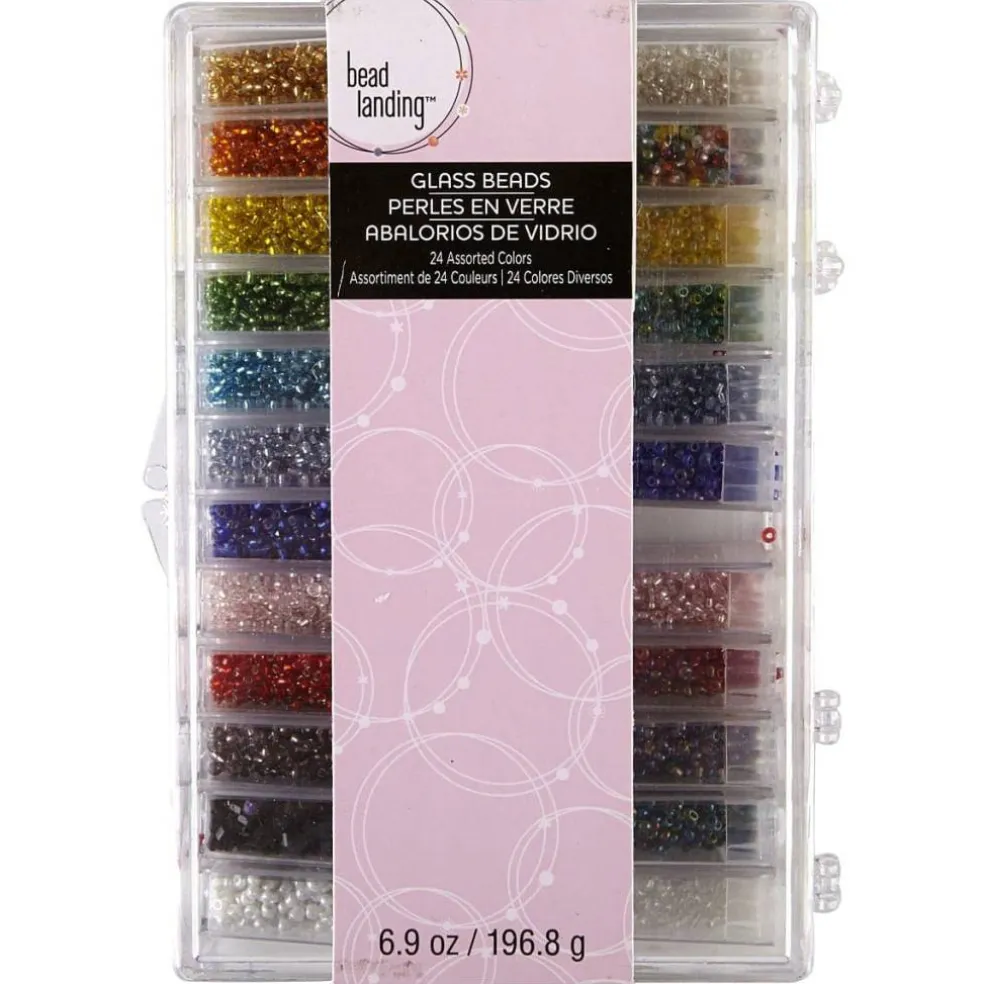 6 Pack: Storage Box with Assorted Bead Colors by Bead Landing™