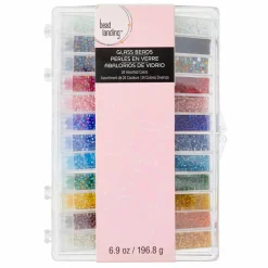 6 Pack: Storage Box with Assorted Bead Colors by Bead Landing™