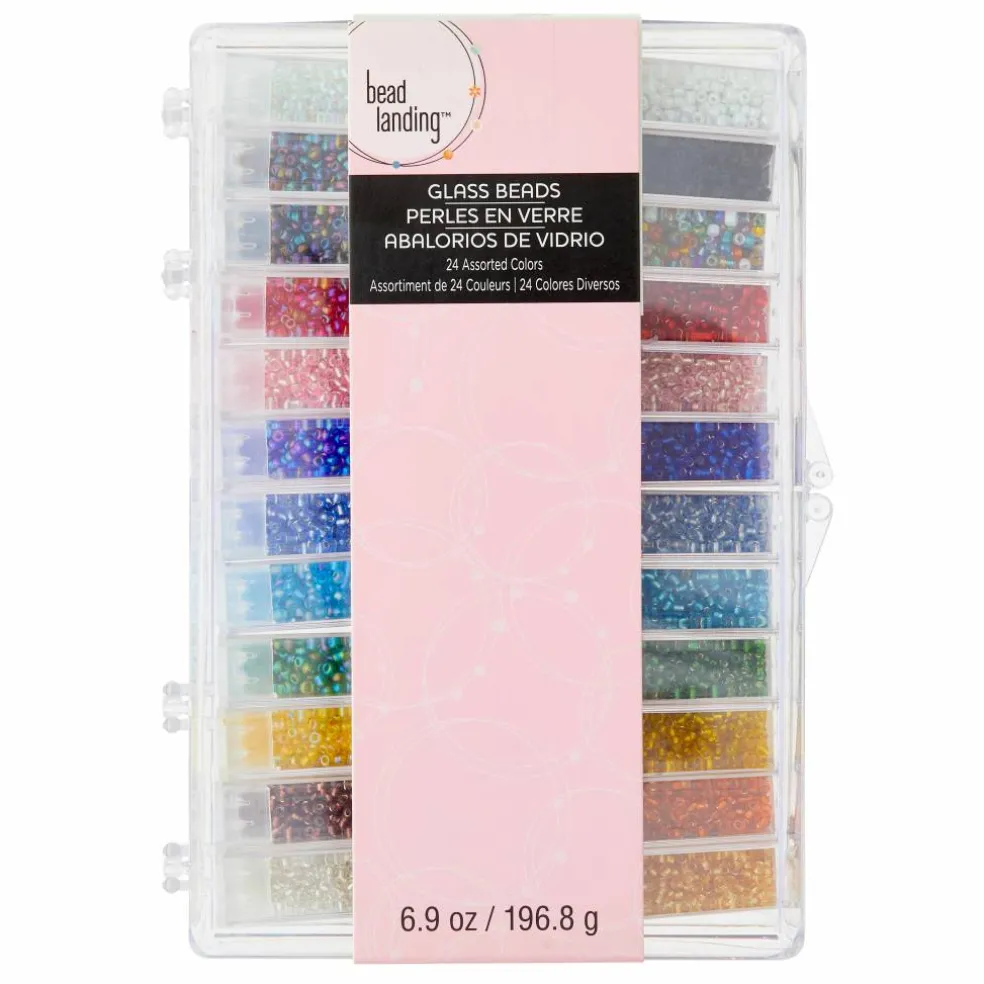 6 Pack: Storage Box with Assorted Bead Colors by Bead Landing™