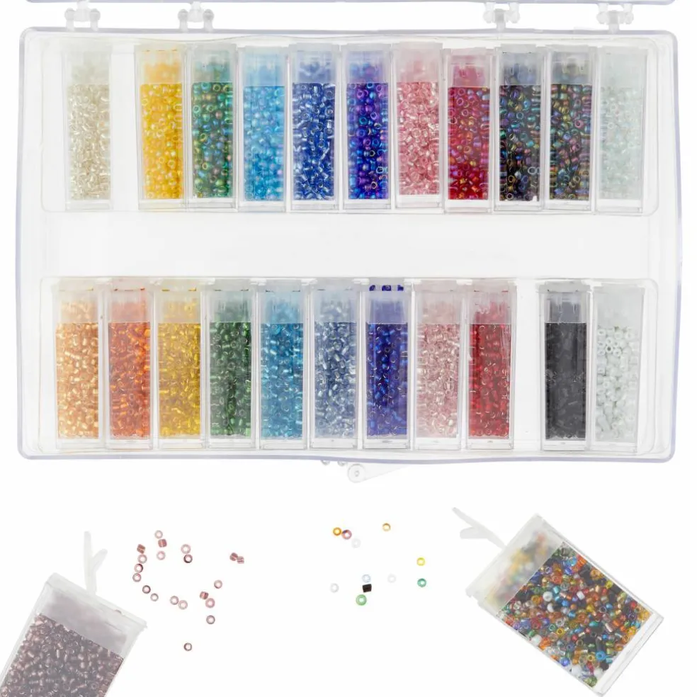 6 Pack: Storage Box with Assorted Bead Colors by Bead Landing™
