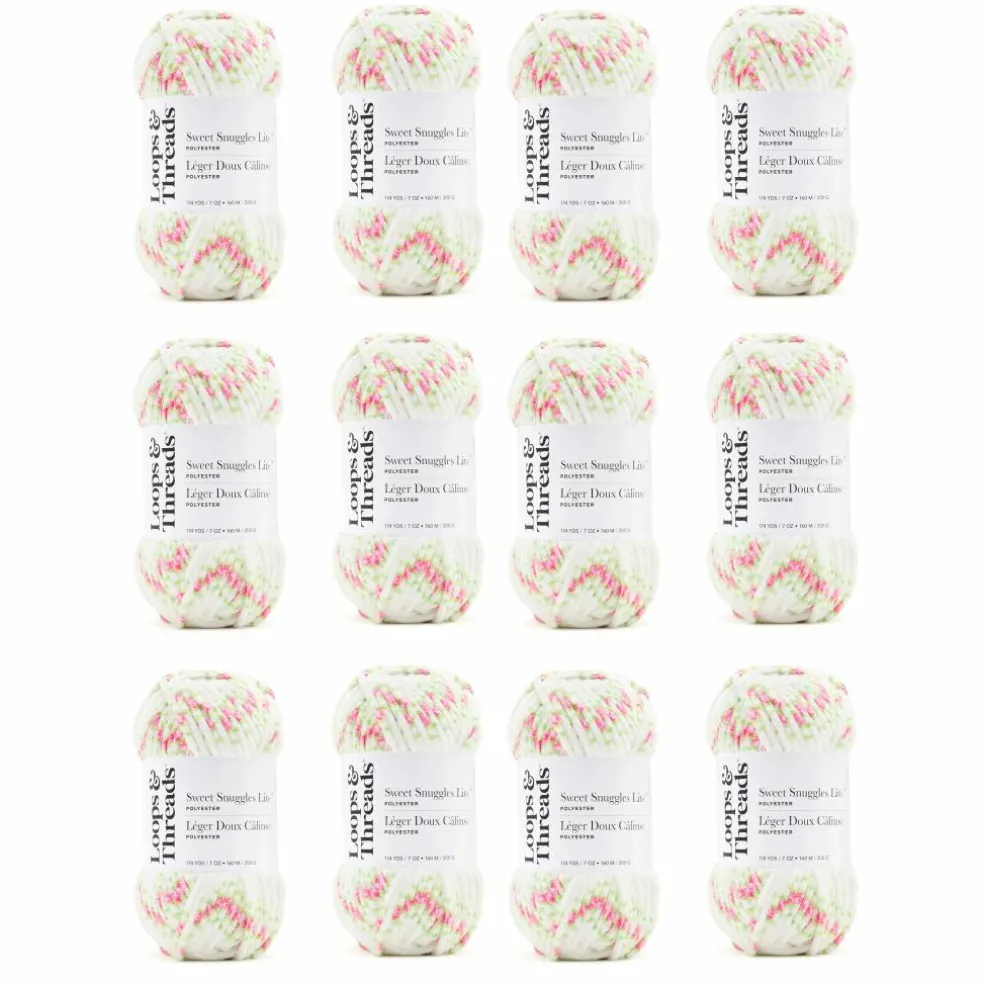 12 Pack: Sweet Snuggles Lite Blossom™ Yarn by Loops & Threads