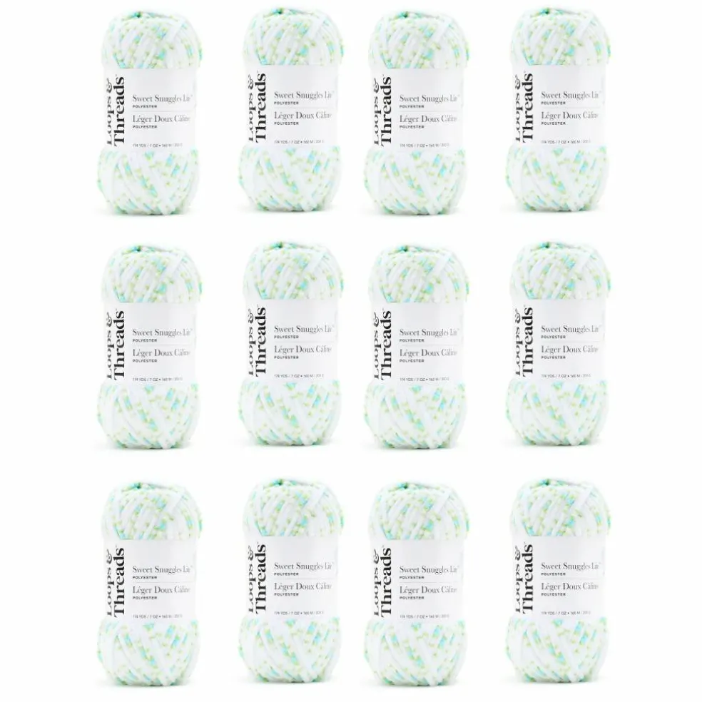 12 Pack: Sweet Snuggles Lite Blossom™ Yarn by Loops & Threads
