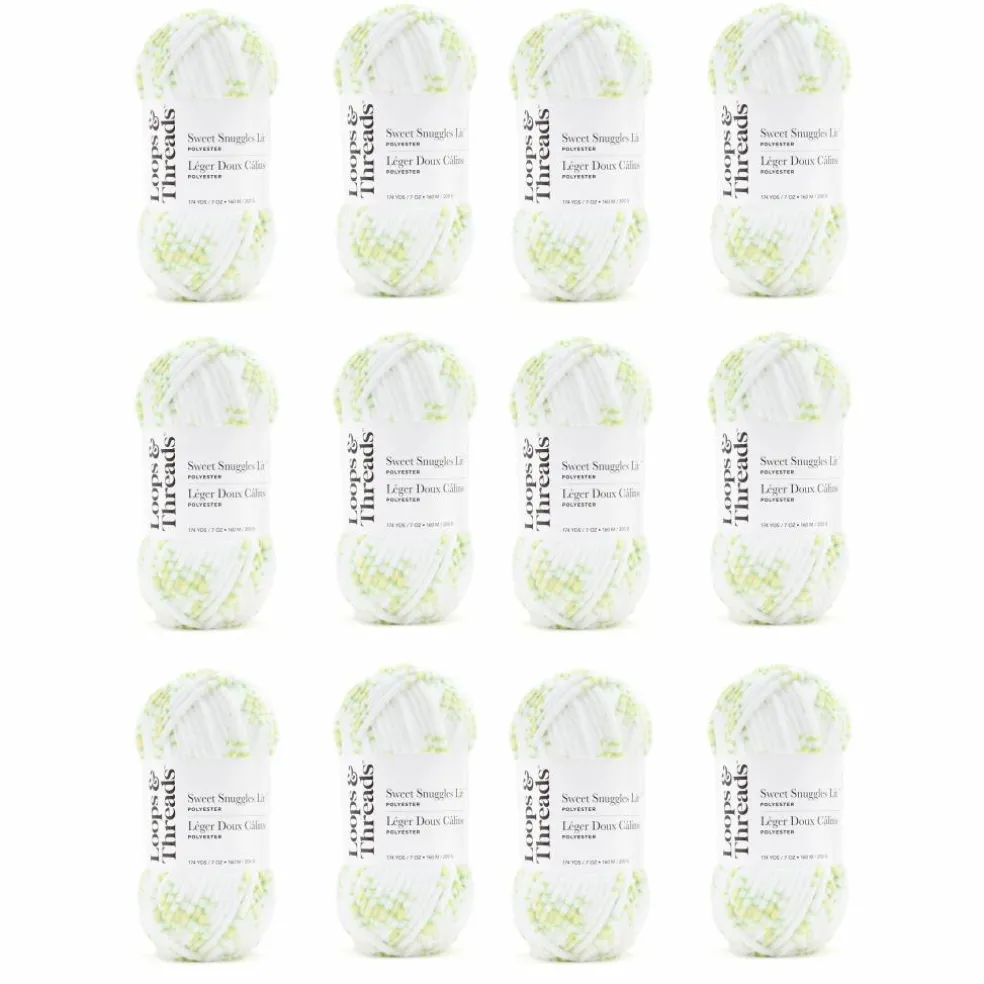 12 Pack: Sweet Snuggles Lite Blossom™ Yarn by Loops & Threads