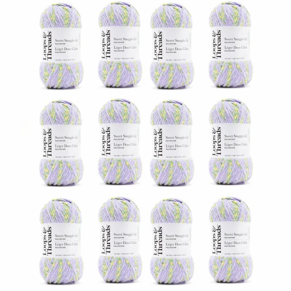 12 Pack: Sweet Snuggles Lite Blossom™ Yarn by Loops & Threads