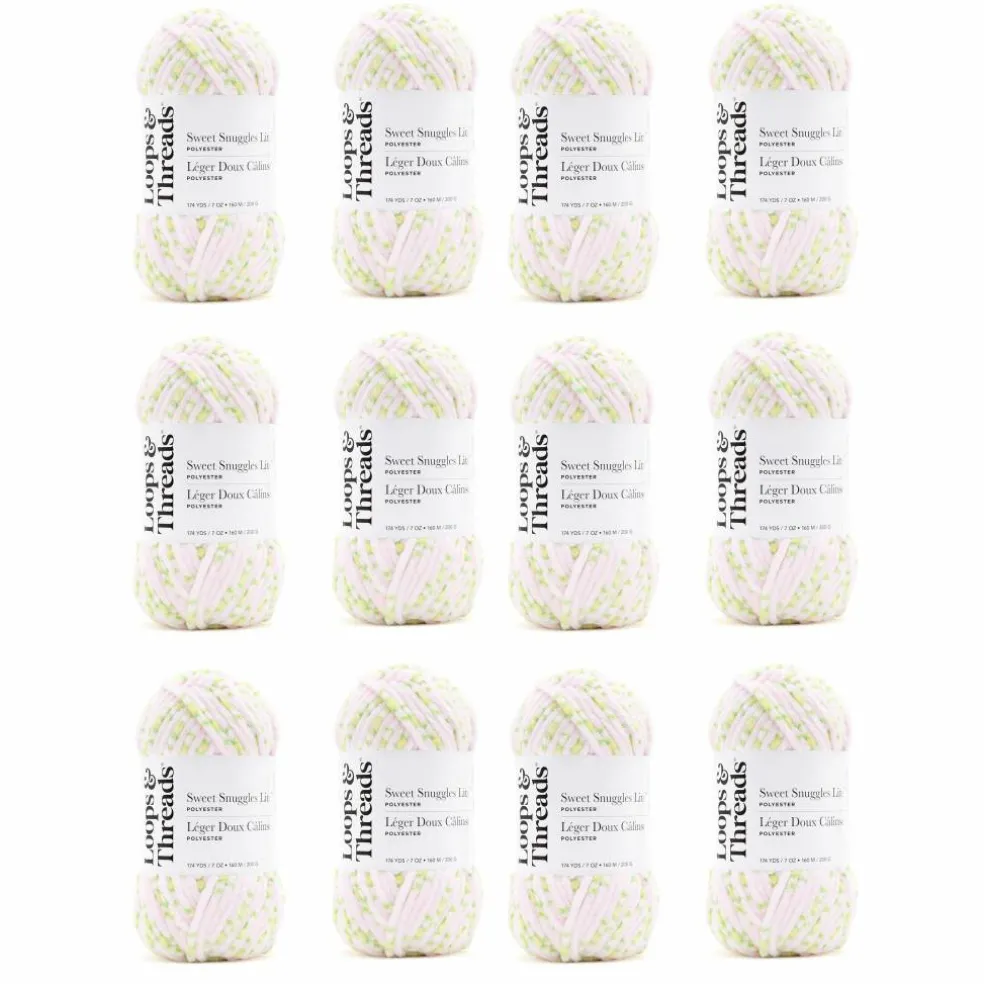 12 Pack: Sweet Snuggles Lite Blossom™ Yarn by Loops & Threads