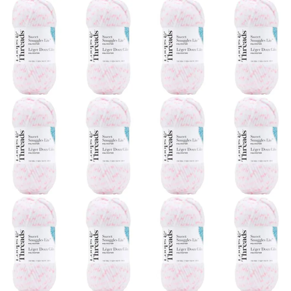12 Pack: Sweet Snuggles Lite™ Variegated Striped Yarn by Loops & Threads®