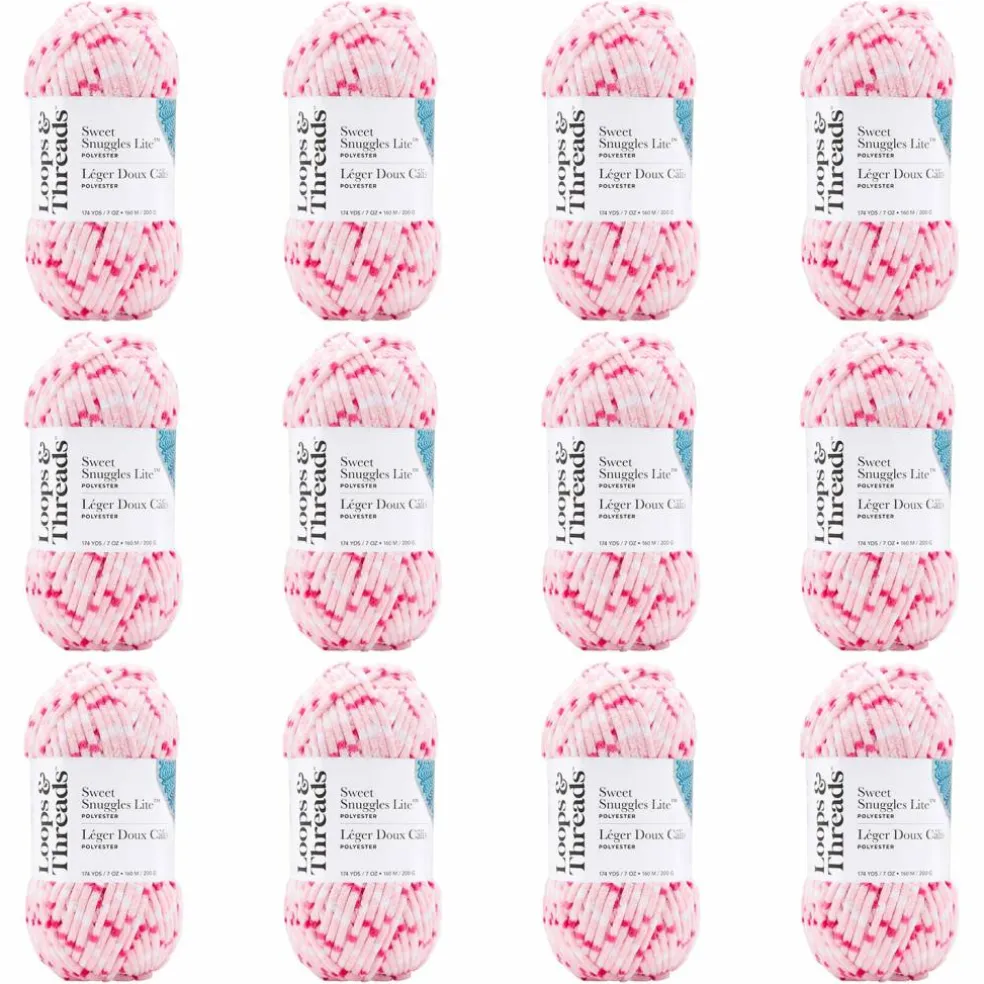 12 Pack: Sweet Snuggles Lite™ Variegated Striped Yarn by Loops & Threads®