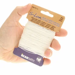 12 Pack: The Beadsmith® S-Lon® 0.5mm White Bead Cord