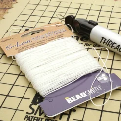 12 Pack: The Beadsmith® S-Lon® 0.5mm White Bead Cord