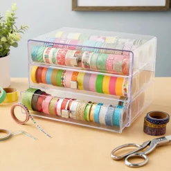 6 Pack: Three-Drawer Washi Organizer by Simply Tidy™
