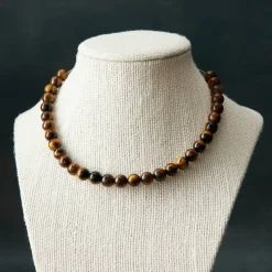 12 Pack:  Tiger Eye Round Beads, 8mm by Bead Landing™