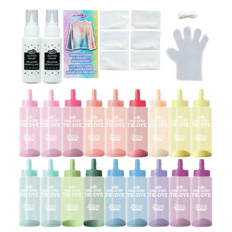 6 Pack: Tulip® 18 Color Glitter Tie Dye Kit