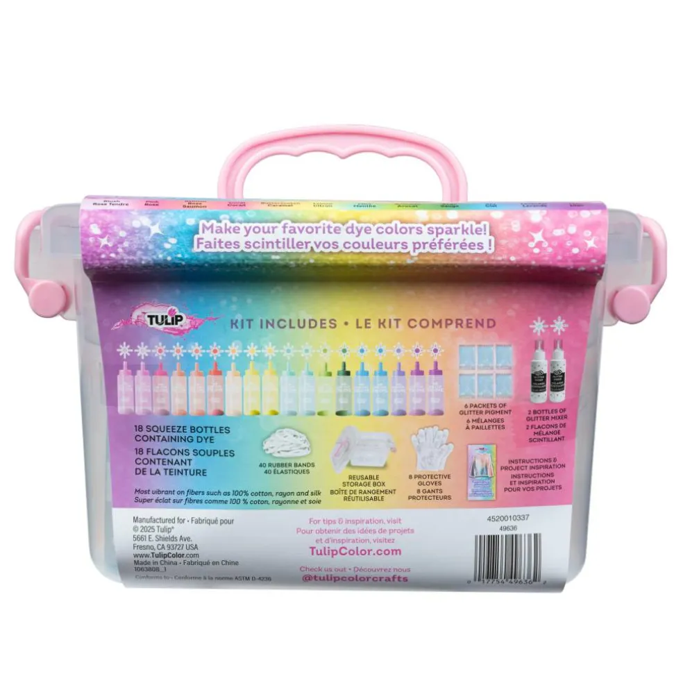 6 Pack: Tulip® 18 Color Glitter Tie Dye Kit