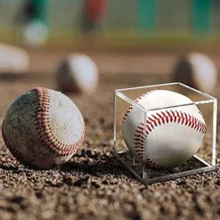 12 Pack UV Protected Acrylic Boxes for Display,Clear Display Case Baseball Cube Memorabilia Showcase Autograph Ball Protector