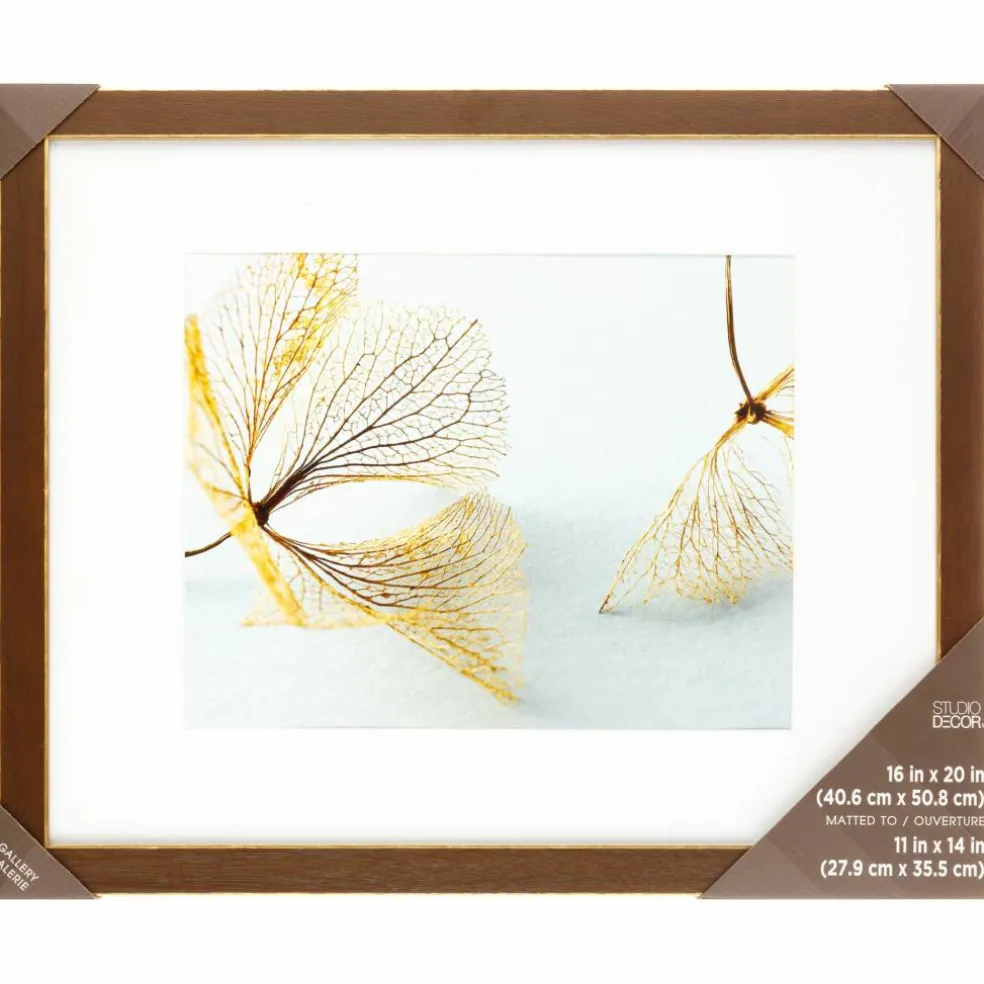 8 Pack: Walnut & Gold Trim Frame with Mat, Gallery by Studio Décor®