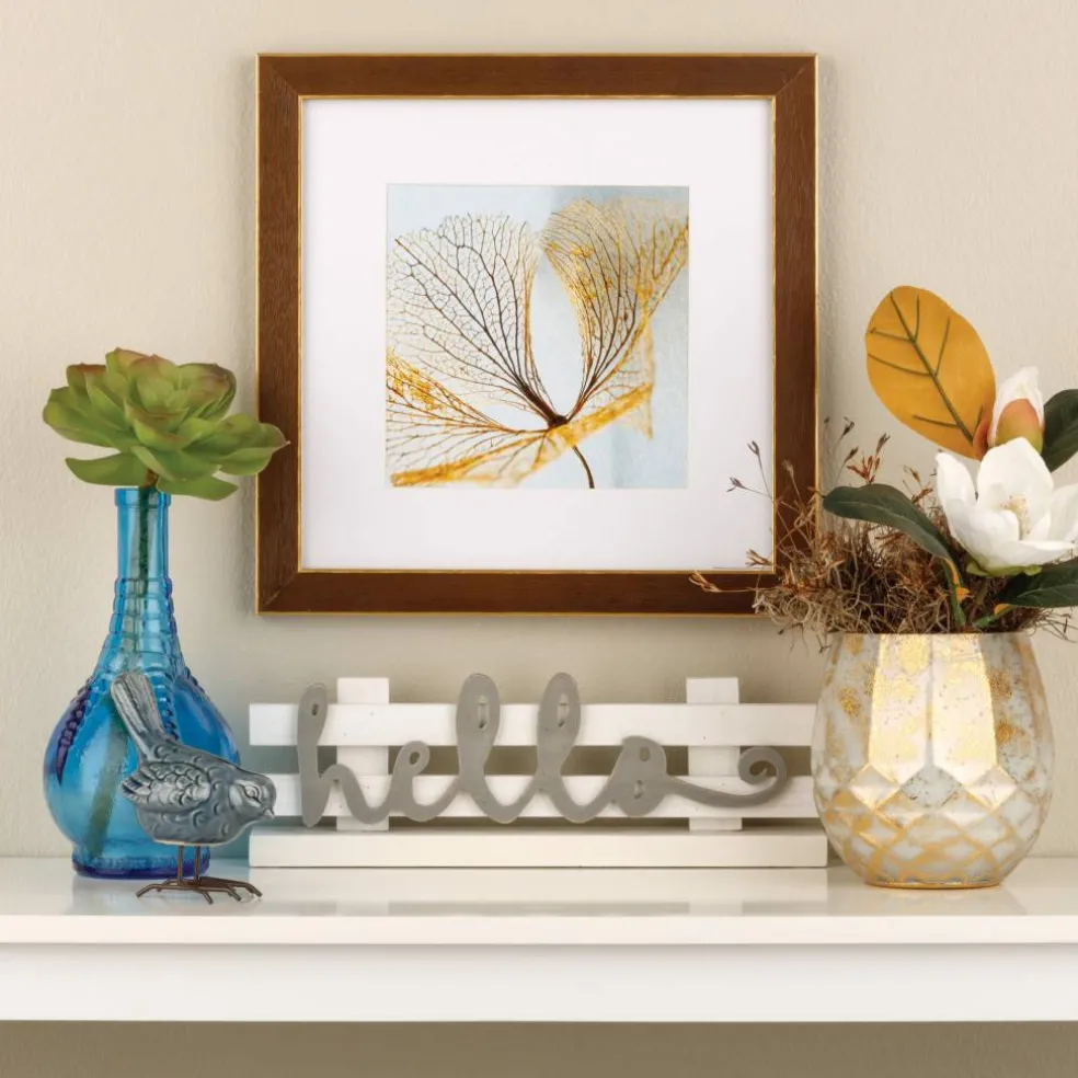 8 Pack: Walnut & Gold Trim Frame with Mat, Gallery by Studio Décor®