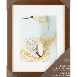 8 Pack: Walnut & Gold Trim Frame with Mat, Gallery by Studio Décor®