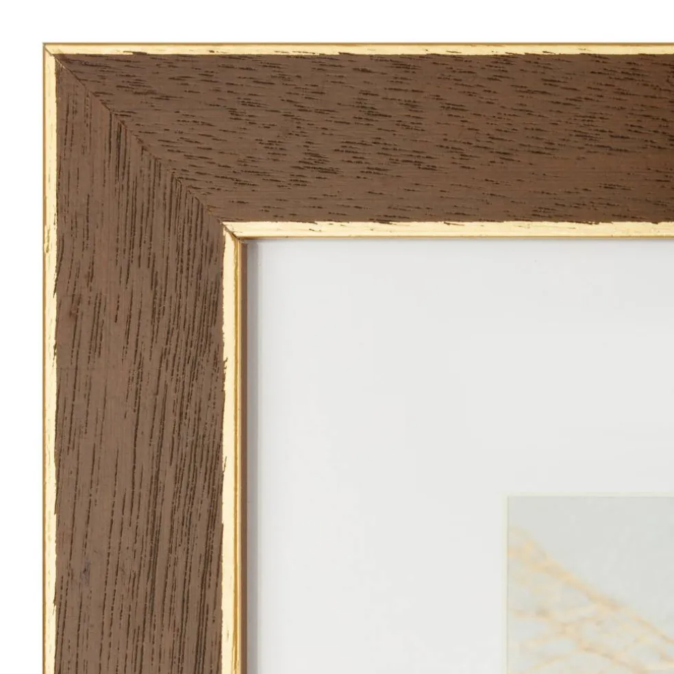 8 Pack: Walnut & Gold Trim Frame with Mat, Gallery by Studio Décor®