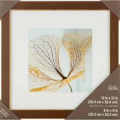 8 Pack: Walnut & Gold Trim Frame with Mat, Gallery by Studio Décor®