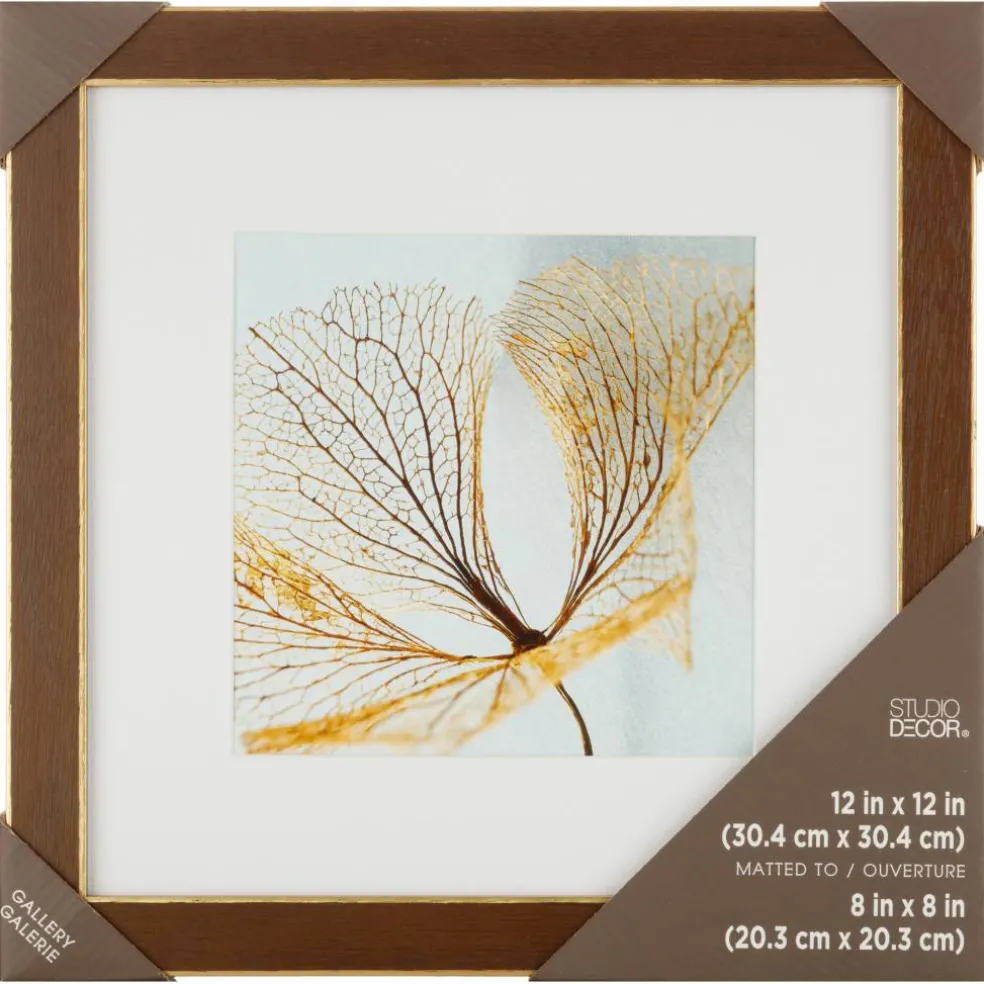 8 Pack: Walnut & Gold Trim Frame with Mat, Gallery by Studio Décor®