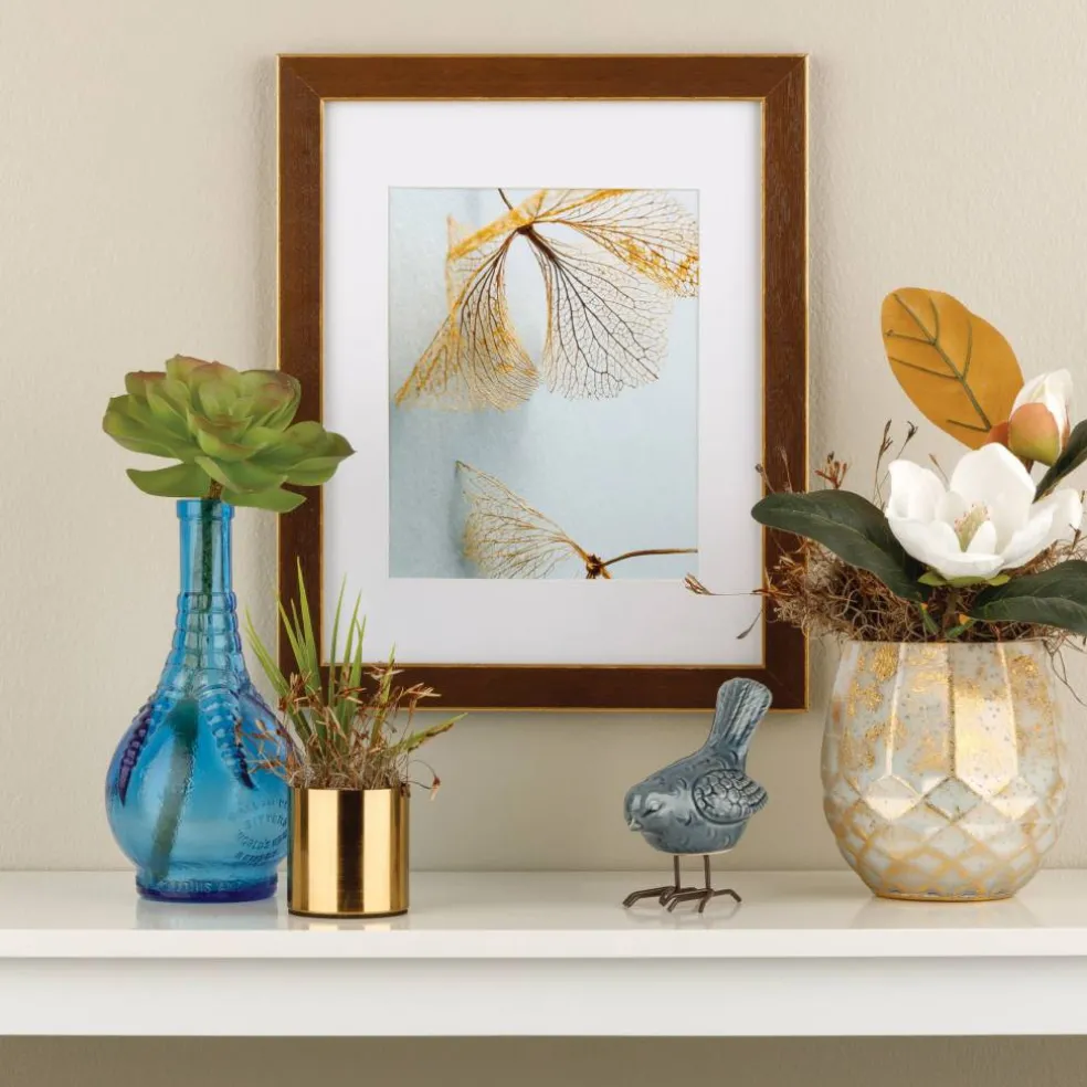 8 Pack: Walnut & Gold Trim Frame with Mat, Gallery by Studio Décor®