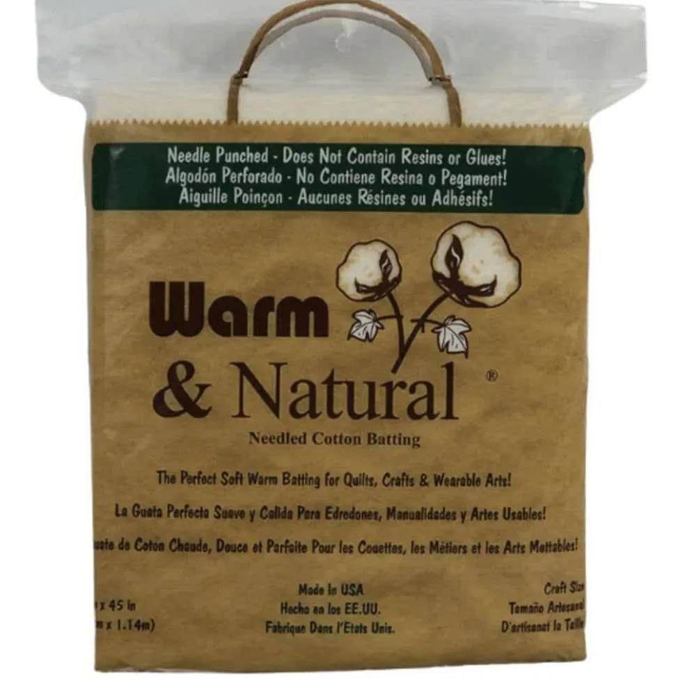 6 Pack: Warm & Natural® 34" x 45" Pre-Cut Craft Cotton Batting