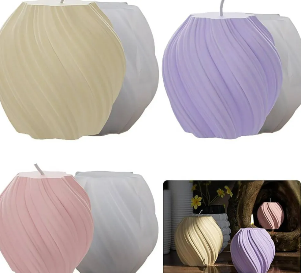 3 Pack Wave Candle Molds