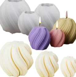 3 Pack Wave Candle Molds