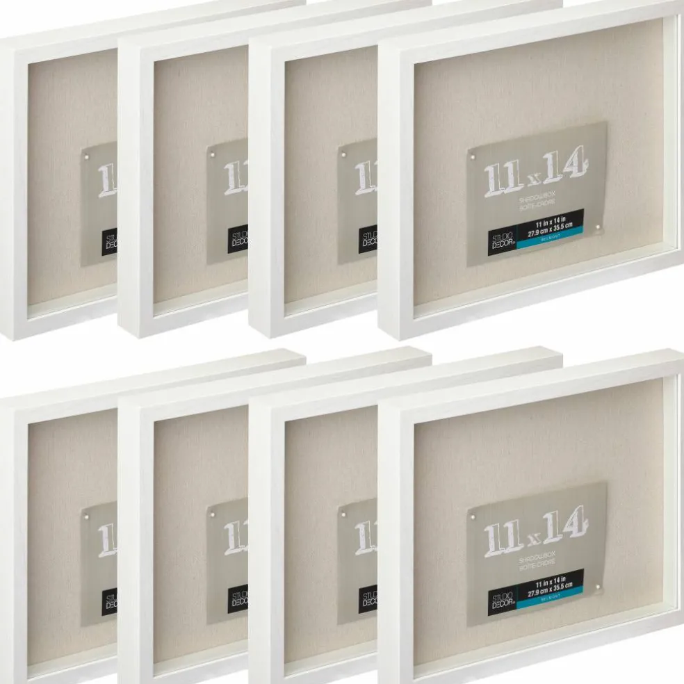 8 Pack: White Belmont 11" x 14" Shadowbox by Studio Décor®