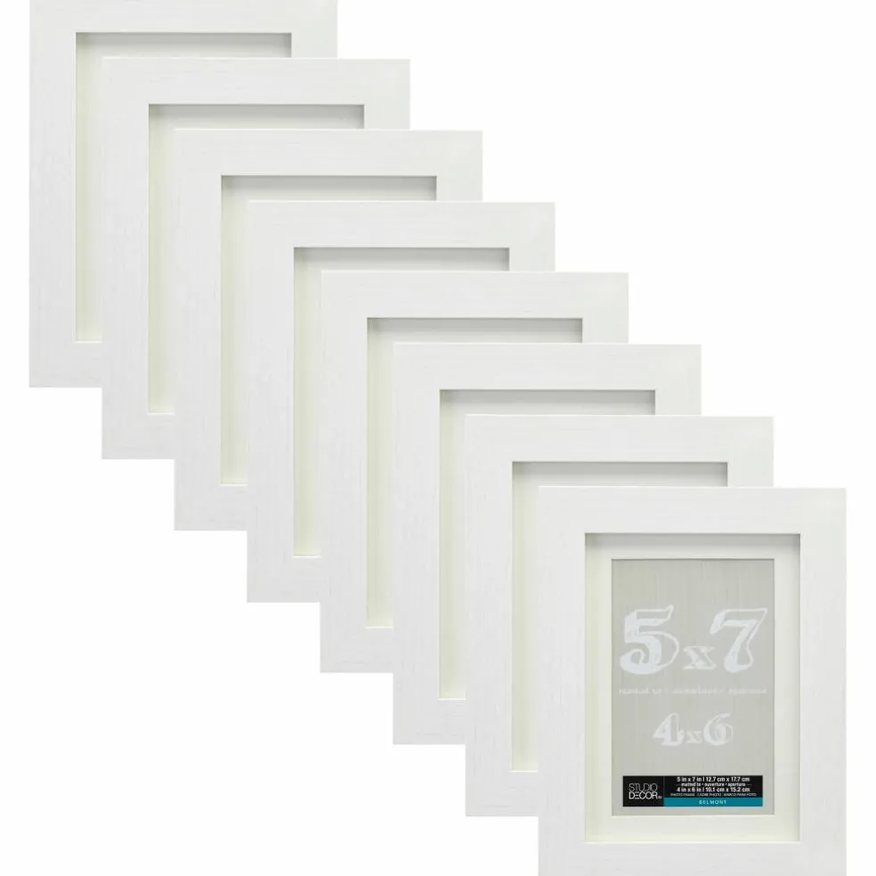 8 Pack: White Frame with Mat, Belmont by Studio Décor®