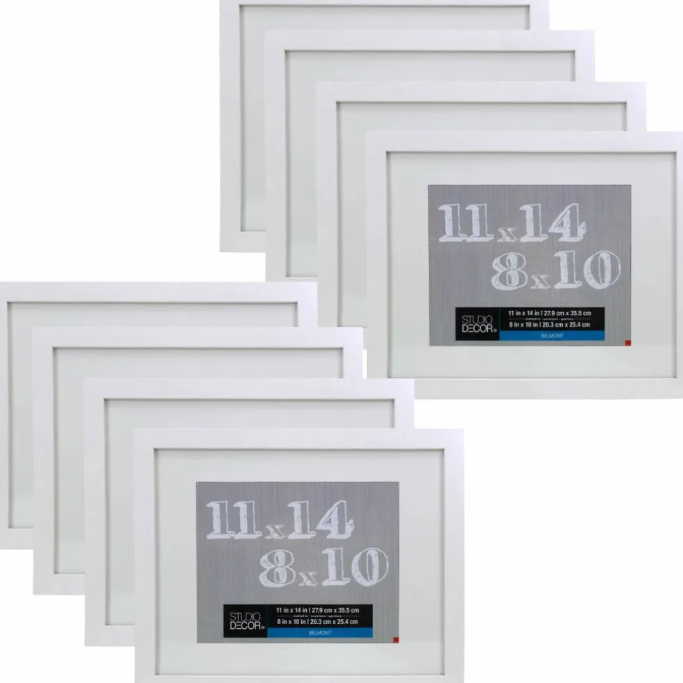 8 Pack: White Frame with Mat, Belmont by Studio Décor®