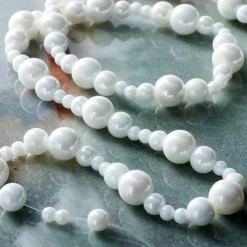 12 Pack: White Marble Glass Round Beads by Bead Landing™