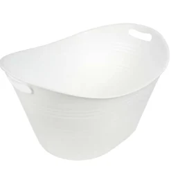 6 Pack: White Oval Plastic Tub by Celebrate It™