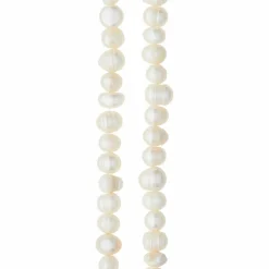 12 Pack: White Pearl Rondelle Beads, 8mm by Bead Landing™