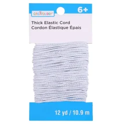 12 Pack: White Sparkle Elastic Cord by Creatologyâ„¢