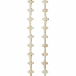 12 Pack:  White Stone Cross Beads, 15mm by Bead Landing™