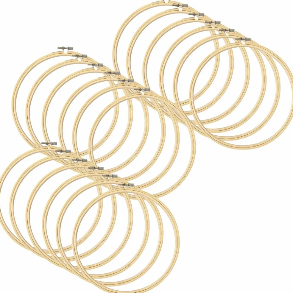 30 Pack: 7" Wooden Embroidery Hoop by Loops & Threads™