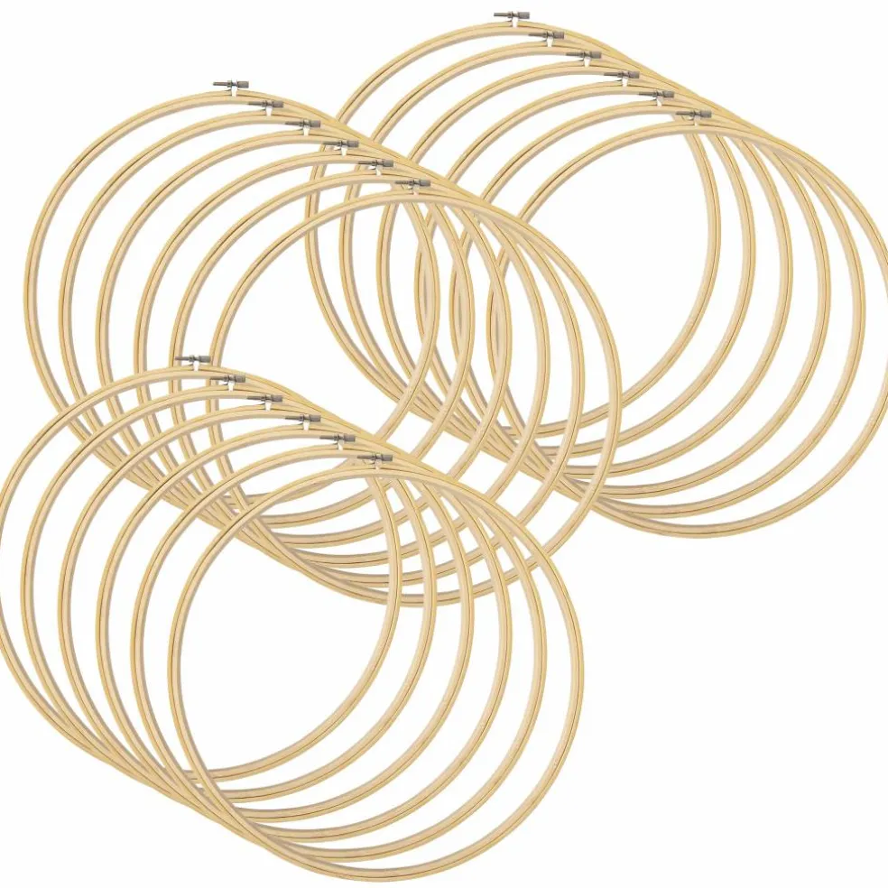 18 Pack: 14" Wooden Embroidery Hoop by Loops & Threads™