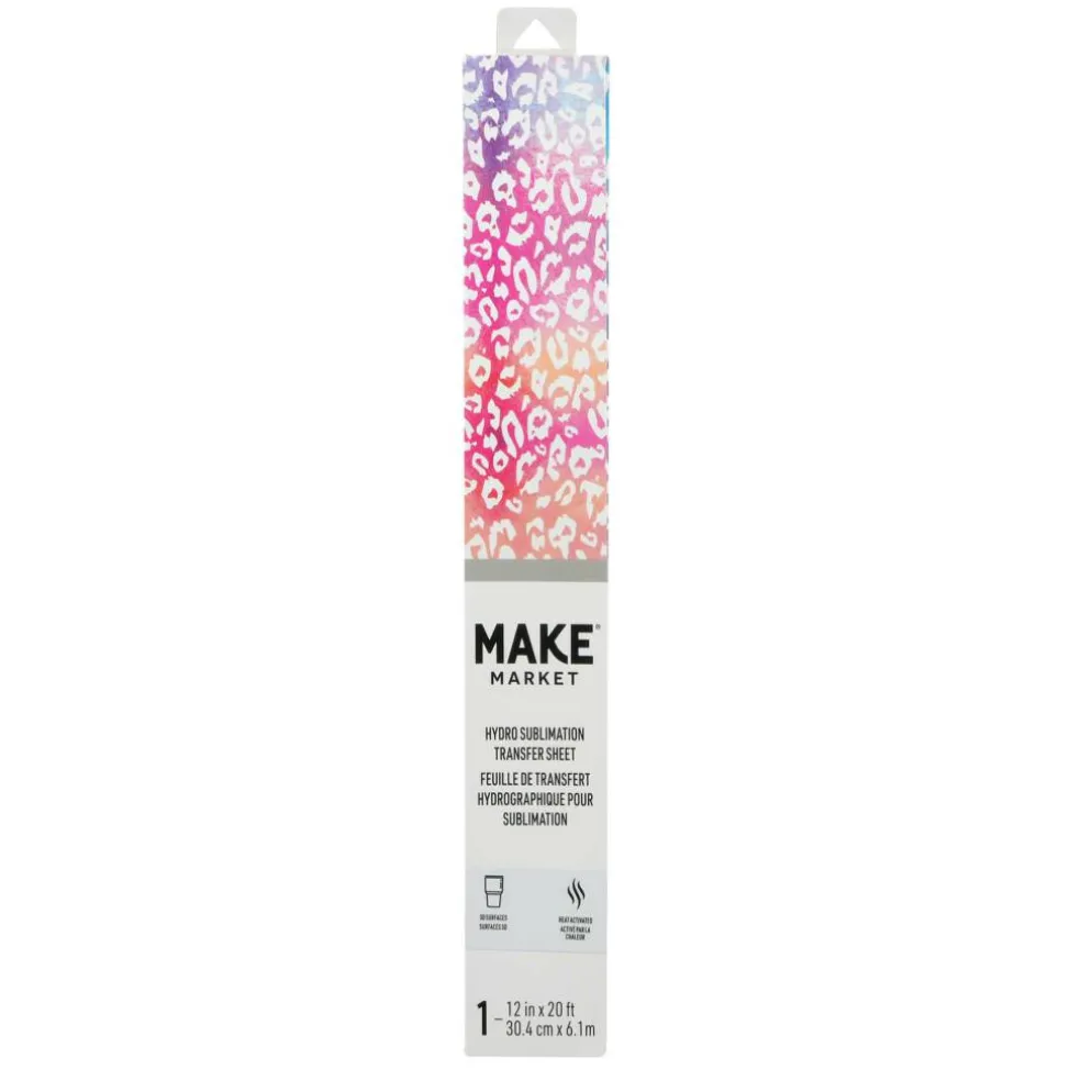 12 Pack: 12" x 20ft. Rainbow Leopard Hydro Sublimation Transfer Sheet by Make Market®