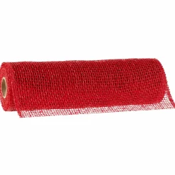 12 Pack: 10" x 19ft. Red Poly Burlap Mesh by Celebrate It™
