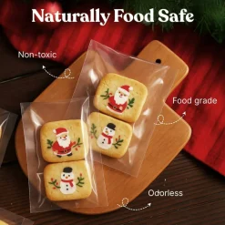 200 Pack 4x6 Inch Clear Cookie Bags with Seal, Self Adhesive Cellophane Treat Bags for Baked Goods, Candy, Bakery Packaging, Party Favors and Gift Wrapping