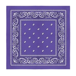 8 Pack X-Large Paisley Cotton Printed Bandana - 27 x 27 inches